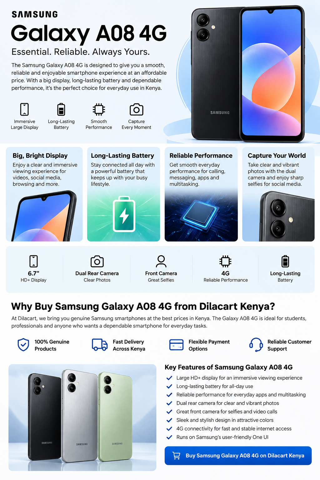 Samsung Galaxy A08 4G price in kenya